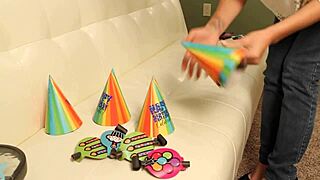 Emotional Birthday Lesbian Lick Session with Wet Pussy