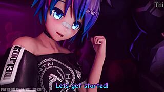 Melody animation features handjob and cum in mouth with monster cock