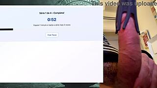 Exercise session with strong fat 19 cm cock lasting hours without cumming