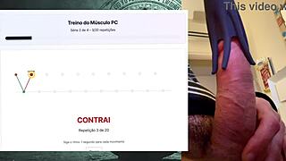 Exercise session with strong fat 19 cm cock lasting hours without cumming