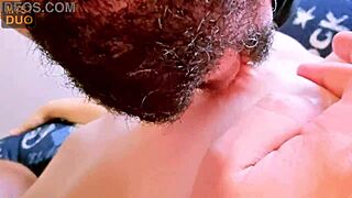 petite latina girlfriend gets her big natural tits massaged close up. myst duo focuses on licking puffy nipples during the session.