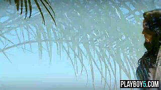 hot latina teen model with natural big boobs strips for playboy in solo session