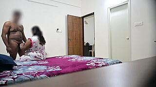 maid gets caught casually fucking with the wife in the room