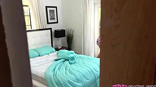 No stepsis shows tits before blowjob and fucking with teen babe