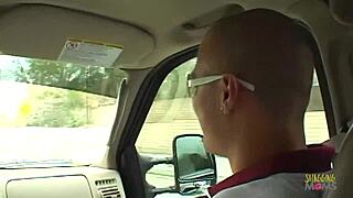 Slutty whore Carolyn Reese bends over for blonde ass fucking. She takes cum in mouth after riding cock.