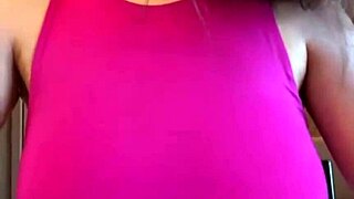 Hey, check out this horny stepmother sucking on her own big milky natural tits in a homemade outdoor scene. She's a total slutty milf getting off like that in public.