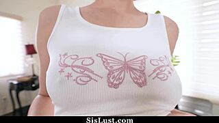 Hot step sister is totally willing to let stepbro have full access to her body - sislust 😏🔥