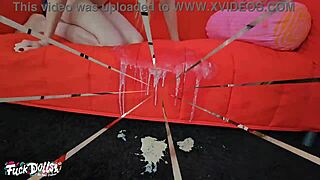 Nausi Love, the tall girl, takes rough anal only with milk and piss leading to real orgasm