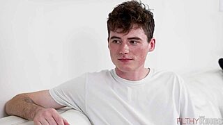 redhead milf rides her stepson doggystyle, craving his big tits attention in taboo spooning