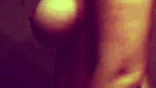 my wife at 35 grinds her natural tits and ass on my cock like a pro