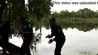 Oriental babe Maxine X takes on big black cocks from vigorous studs in intense action