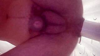 slut hammers bottle deep into her gaping asshole for intense anal fisting orgasm