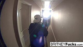 the golden implant heist with britney blonde babe fucking in lesbian sex 😈