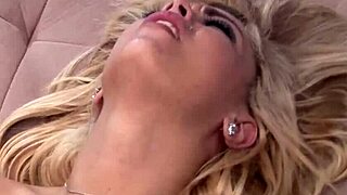 Interracial sex with busty blonde and big black cock feels so intense and wet