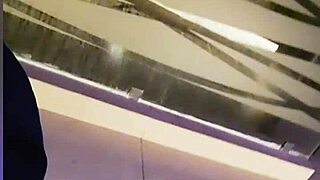 Redhead babe with small waist cleans up in bathroom for lending her ass.