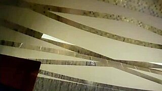 Redhead babe with small waist cleans up in bathroom for lending her ass.