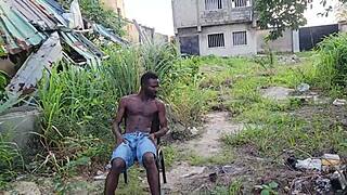 wet pussy moans during quick outdoor fuck with pretty neighbor