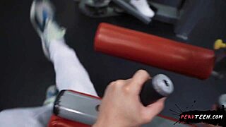 Why Is This Perv Teen 18+ Hunting For Sex In The Gym With Her Shaved Pussy Exposed?