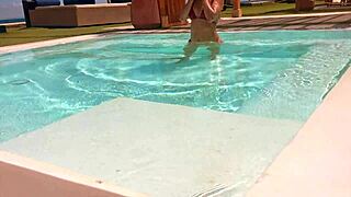 spying on this hot tourist with the best ass ever at the resort, i fuck her in her room