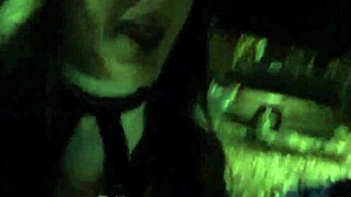 Watch D Sluts Flashing Boldly During Outdoor Trick or Treating Public Fun!