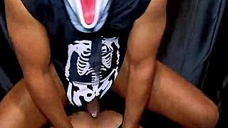 after the halloween party my best friend let me take her from behind in doggystyle... moaning loud with that juicy pussy getting creampied ugh so hot