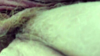 brunette german granny shows hairy beaver upskirt without panties