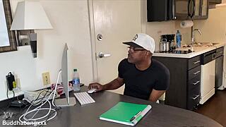 Raven Swallows the petite slut takes huge cock deep in her ass and swallows!