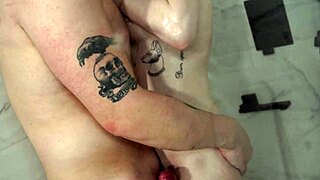 Brunette banker takes hard doggystyle pounding in her tight pussy