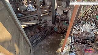 fomos pegos transando na cachoeira with cum on tits and pierced nipples action