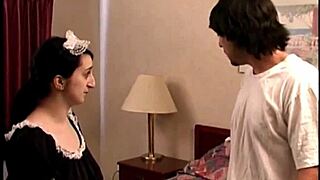 Oh man, Tracy and Samara Mae, those hotel employees with big natural tits... they get belt spanked hard, like ouch, their puffy nipples and shaved pussies all exposed in that room.