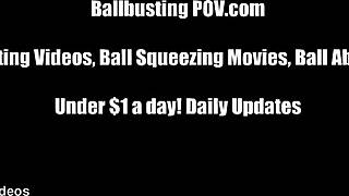 i'm gonna kick you right in the balls for some intense femdom humiliation.