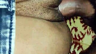 College girl sex videos with beaver close up and creampie action in jeans.