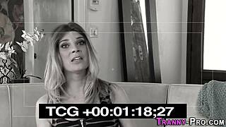 Intriguing Contrast of Sucking Shemale Getting Pounded in Hardcore Anal Action with Fetish Elements