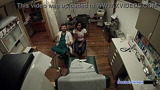 Dr Tampa gives Tori Sanchez a pap smear exam