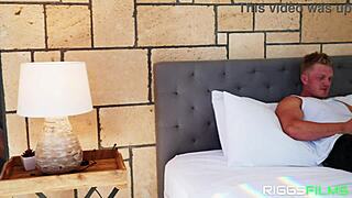 The slutty stepmom cheated in a threesome fuck with big cock creampie and orgasmic group action.