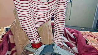 horny indian babe gets fucked by lover with blowjob cowgirl riding and creampie