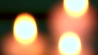 Cumshot explosion on teasing European babe's face after quick wet blowjob!