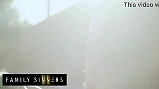 Stepsis discovers fiancee's cheating and rides stepbro's big cock for revenge