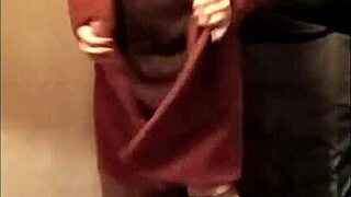 French housewife slave performs outdoor public exhibition with bondage and dildo masturbation in leather harness as humiliated maid