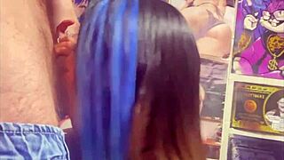 chica universitaria chupando verga y follada hasta recibir la leche caliente en su culo