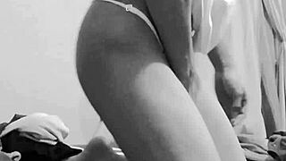 tanguita hilo shows off skinny teen amateur with homemade fetish ass play. you like that narrow ass vibe?