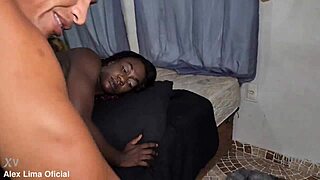 This black guy caught the hot Asian girl masturbating to porn and she invited him for wild group sex with ass licking.