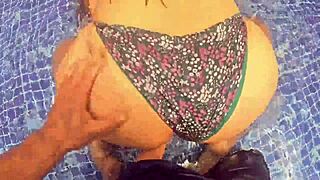 Milf with Big Ass Gets Fucked in Water Craving Cock Over Food