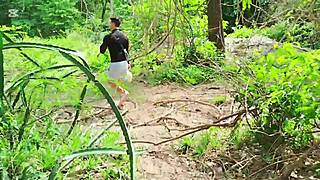 latina abby bent over taking big cock doggystyle with her natural tits bouncing in monster cock pounding