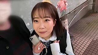 In this amateur video, a cute young Asian woman with big tits enjoys hardcore action. She receives a creampie after intense blowjob and cumshot moments.