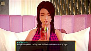 in this erotic game two brunettes with big tits and a redhead teen explore small tits fun. my new family story unfolds homemade style with young passion