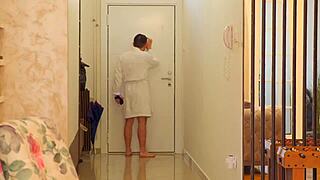 i uh caught my step sister jerkin off and she helped me cum with deepthroat doggy blowjob sex