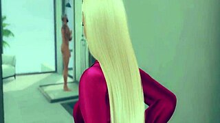 Second life shower scene with Grant Dynamo and Kitten 😏