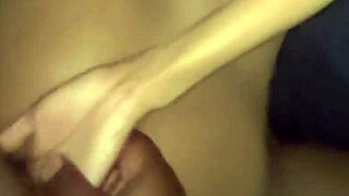 Whoa, that big black monster cock in her ass makes Ebony babe gape wide 😲