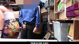 Teen Caught Stealing On CCTV Camera And Detained By Pervcop!